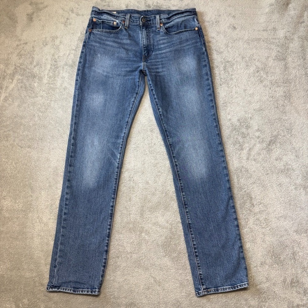 Levis 511 Jeans Mens 34X34 Blue Slim Straight Premium Big E Low Rise Denim